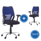 Kancelářská židle Santos 1 + 1 ZDARMA - Modrá